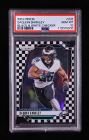 Saquon Barkley 2024 Panini Prizm Prizms Black and White Checker #232 (PSA 10) at PristineAuction.com