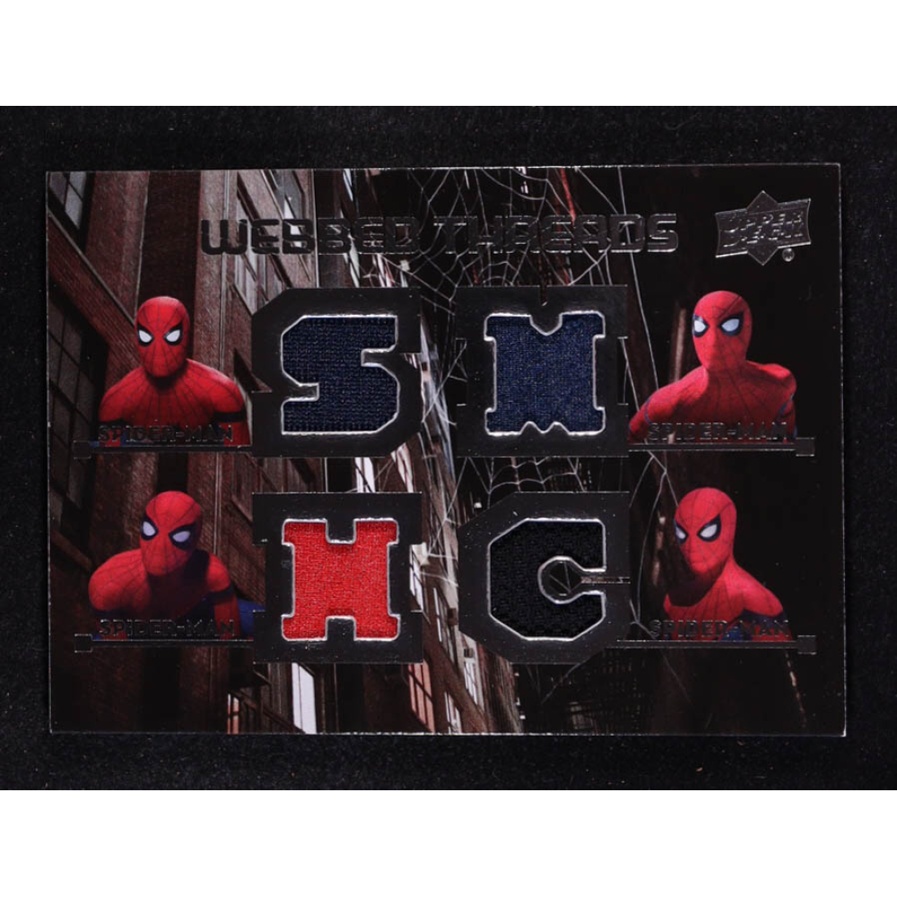 Spider-Man 2017 Upper Deck Spider-Man Homecoming Webbed Threads Quad Memorabilia #WTQ7 at PristineAuction.com