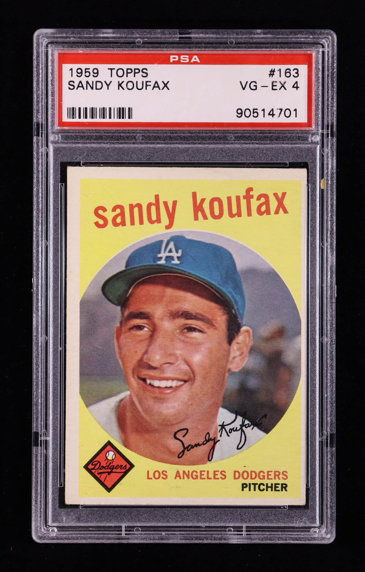 Sandy Koufax 1959 Topps #163 (PSA 4) at PristineAuction.com Sandy Koufax 1959 Topps #163 (PSA 4) at PristineAuction.com
