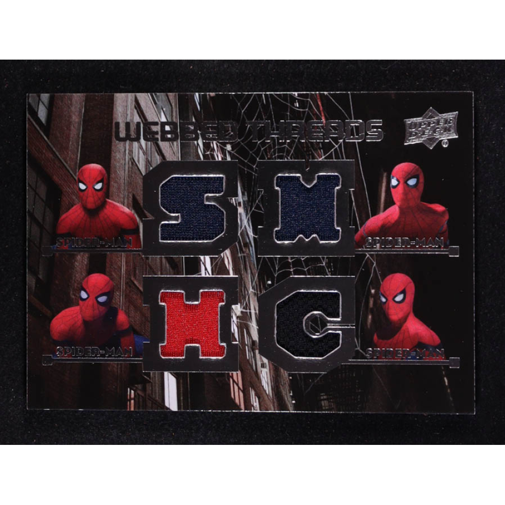 Spider-Man 2017 Upper Deck Spider-Man Homecoming Webbed Threads Quad Memorabilia #WTQ7 at PristineAuction.com