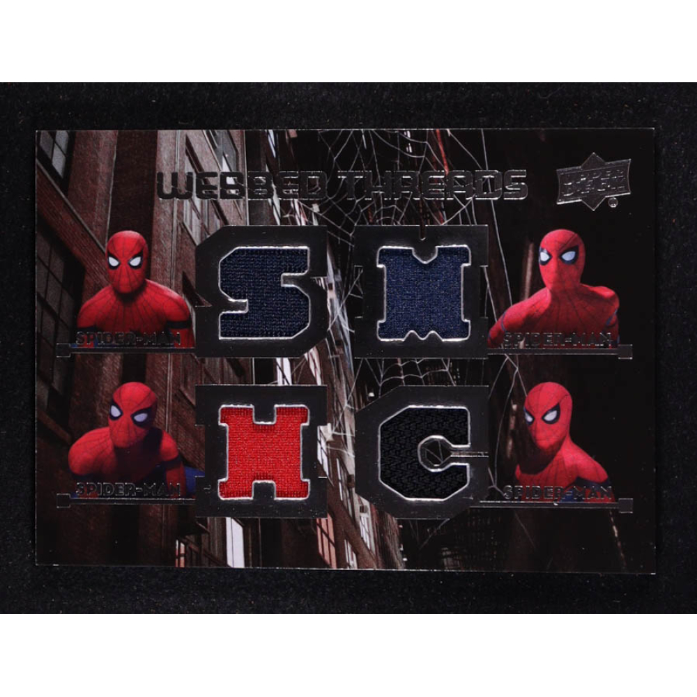 Spider-Man 2017 Upper Deck Spider-Man Homecoming Webbed Threads Quad Memorabilia #WTQ7 at PristineAuction.com