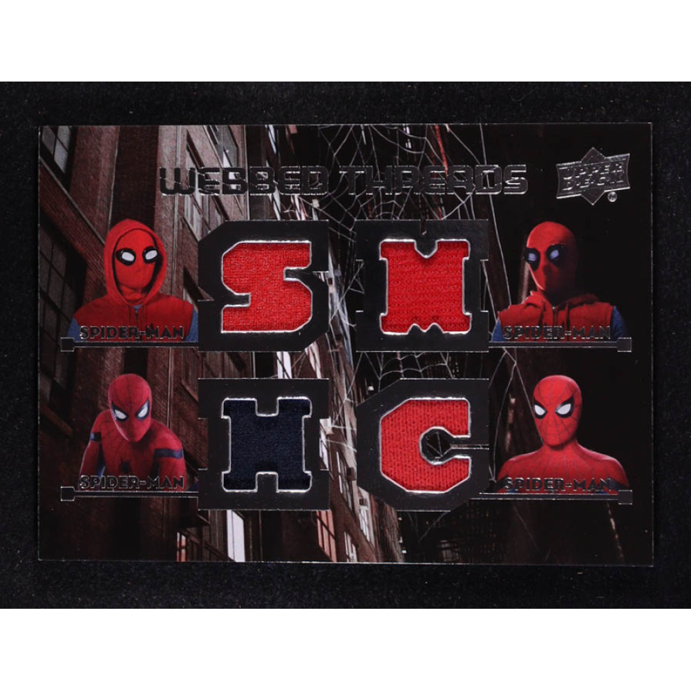 Spider-Man 2017 Upper Deck Spider-Man Homecoming Webbed Threads Quad Memorabilia #WTQ4 at PristineAuction.com