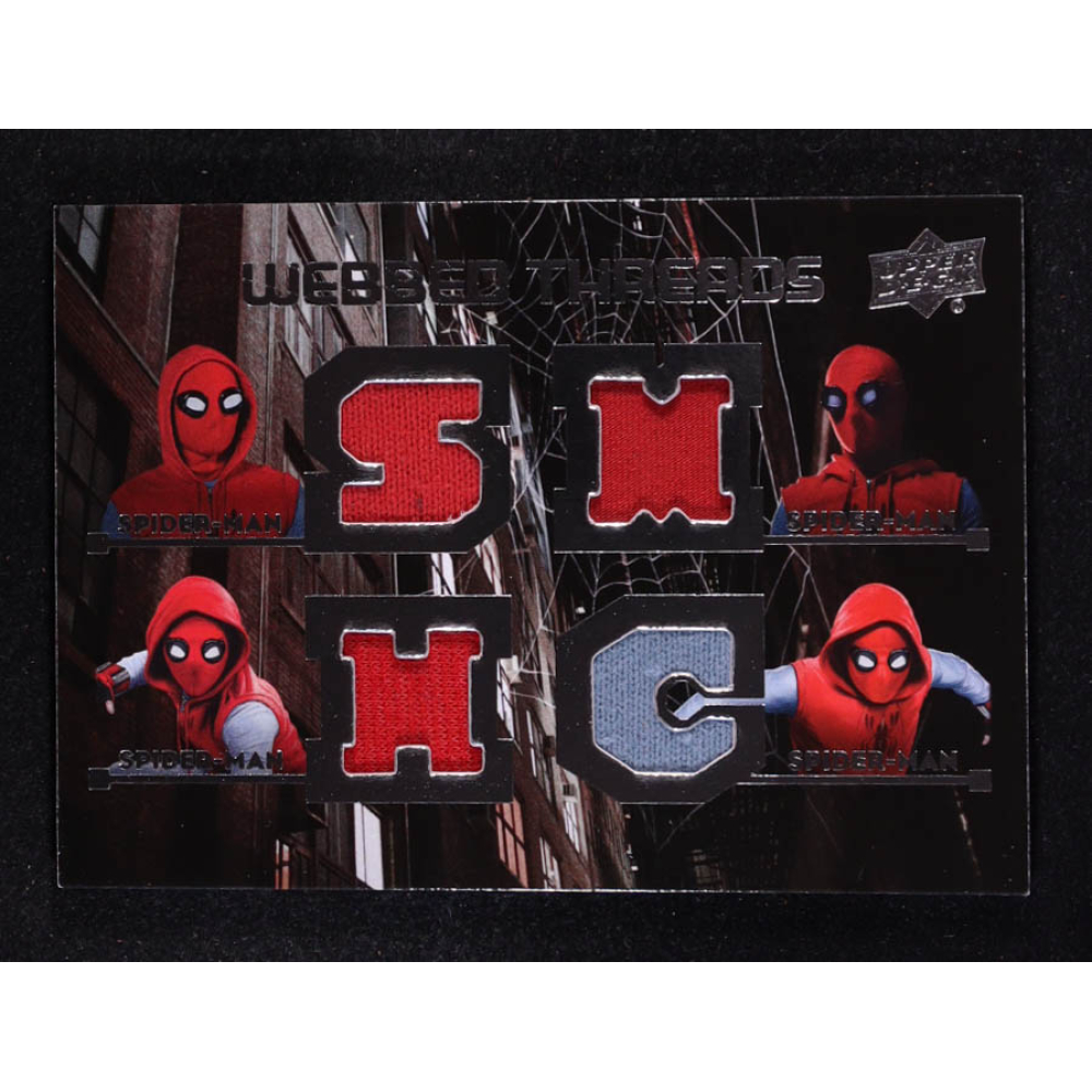 Spider-Man 2017 Upper Deck Spider-Man Homecoming Webbed Threads Quad Memorabilia #WTQ1 at PristineAuction.com