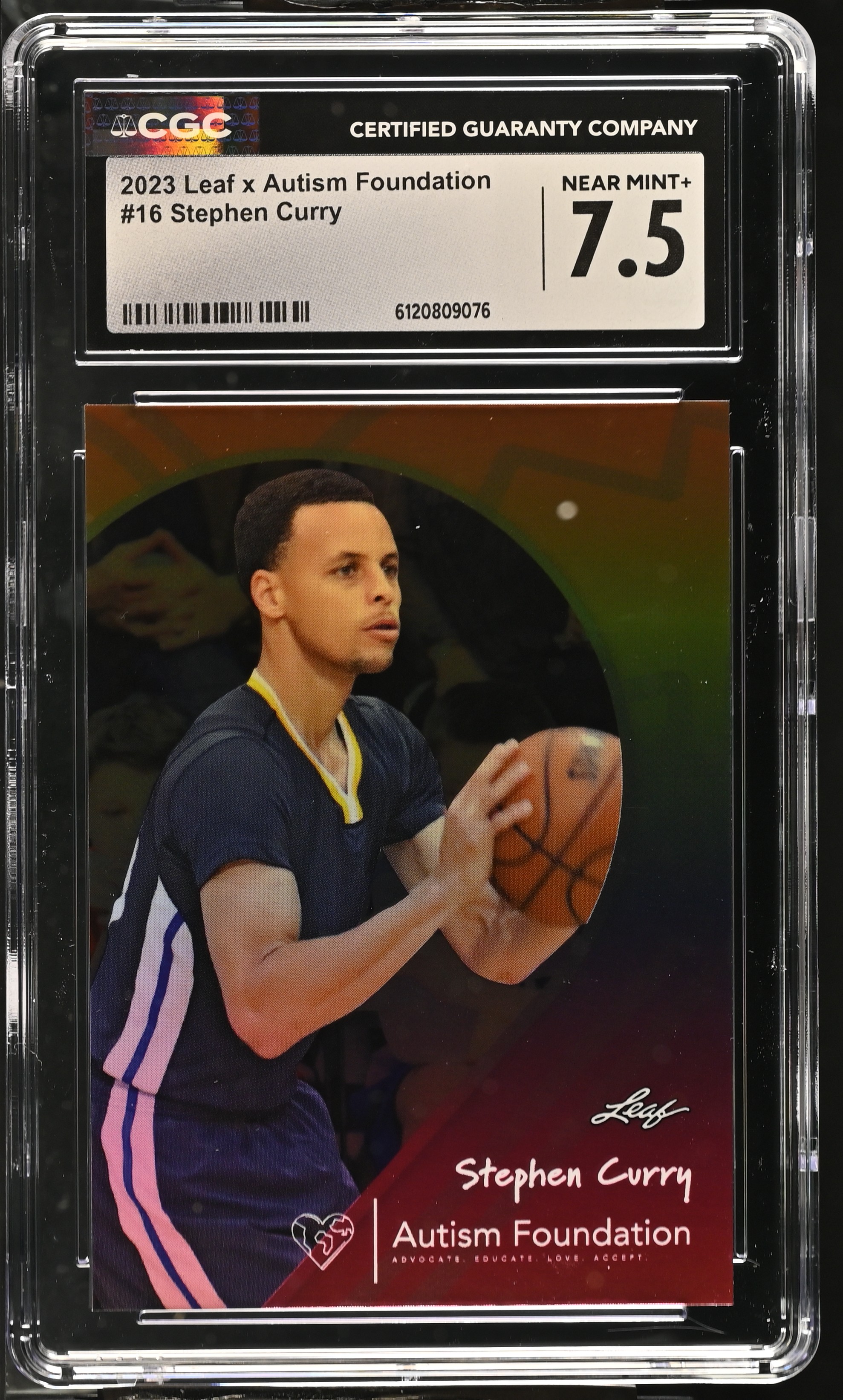 Stephen Curry 2023 Leaf X Autism Foundation #16 #132/1000 (CGC 7.5) at PristineAuction.com Stephen Curry 2023 Leaf X Autism Foundation #16 #132/1000 (CGC 7.5) at PristineAuction.com