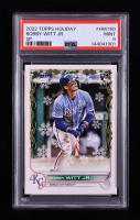 Bobby Witt Jr. 2022 Topps Holiday Photo Variations #HW150 RC / Candy Cane Bat (PSA 9) at PristineAuction.com