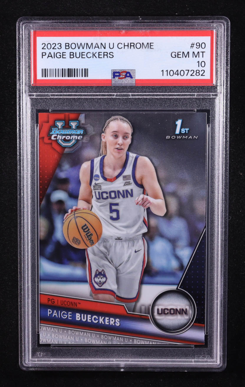 Paige Bueckers 2023-24 Bowman Chrome University #90 RC (PSA 10) at PristineAuction.com Paige Bueckers 2023-24 Bowman Chrome University #90 RC (PSA 10) at PristineAuction.com