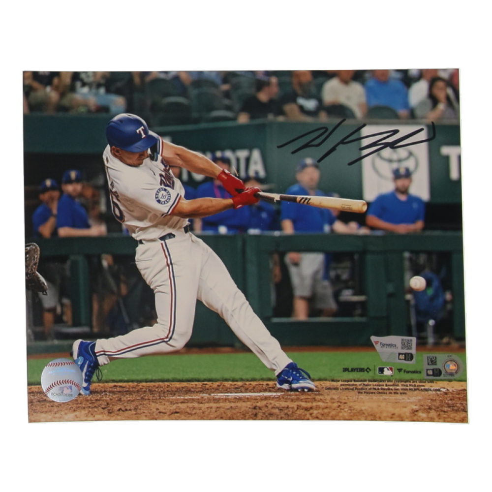 Wyatt Langford Signed Rangers 8x10 Photo (MLB & Fanatics) at PristineAuction.com