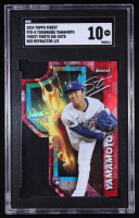 Yoshinobu Yamamoto 2024 Finest Firsts Die-Cuts Red Refractors #FFD8 #1/5 RC (SGC 10) at PristineAuction.com