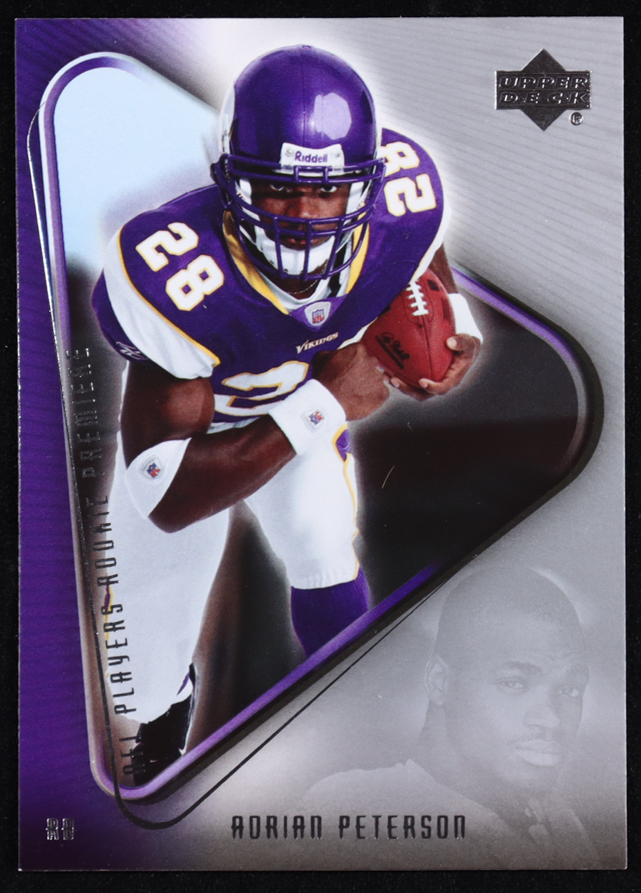 Adrian Peterson 2007 Upper Deck NFL Players Rookie Premiere #21 RC at PristineAuction.com Adrian Peterson 2007 Upper Deck NFL Players Rookie Premiere #21 RC at PristineAuction.com