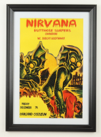 1993 "Nirvana" Oakland Coliseum Custom Framed Concert Poster at PristineAuction.com