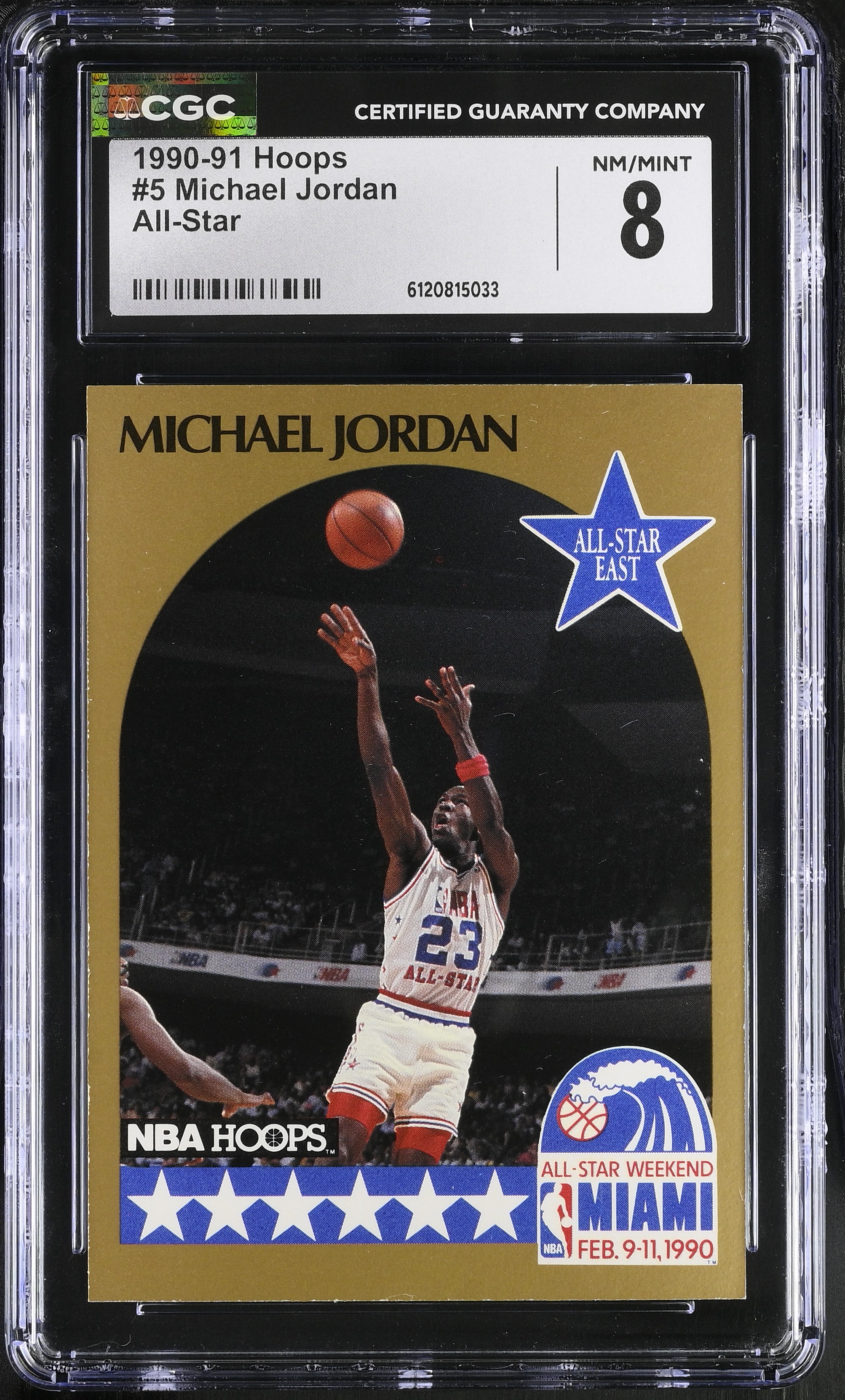 Michael Jordan 1990-91 Hoops AS SP #5 (CGC 8) at PristineAuction.com Michael Jordan 1990-91 Hoops AS SP #5 (CGC 8) at PristineAuction.com