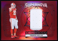 Travis Kelce 2024 Panini Obsidian Supernova Swatches Red #SN-TKE #42/75 at PristineAuction.com