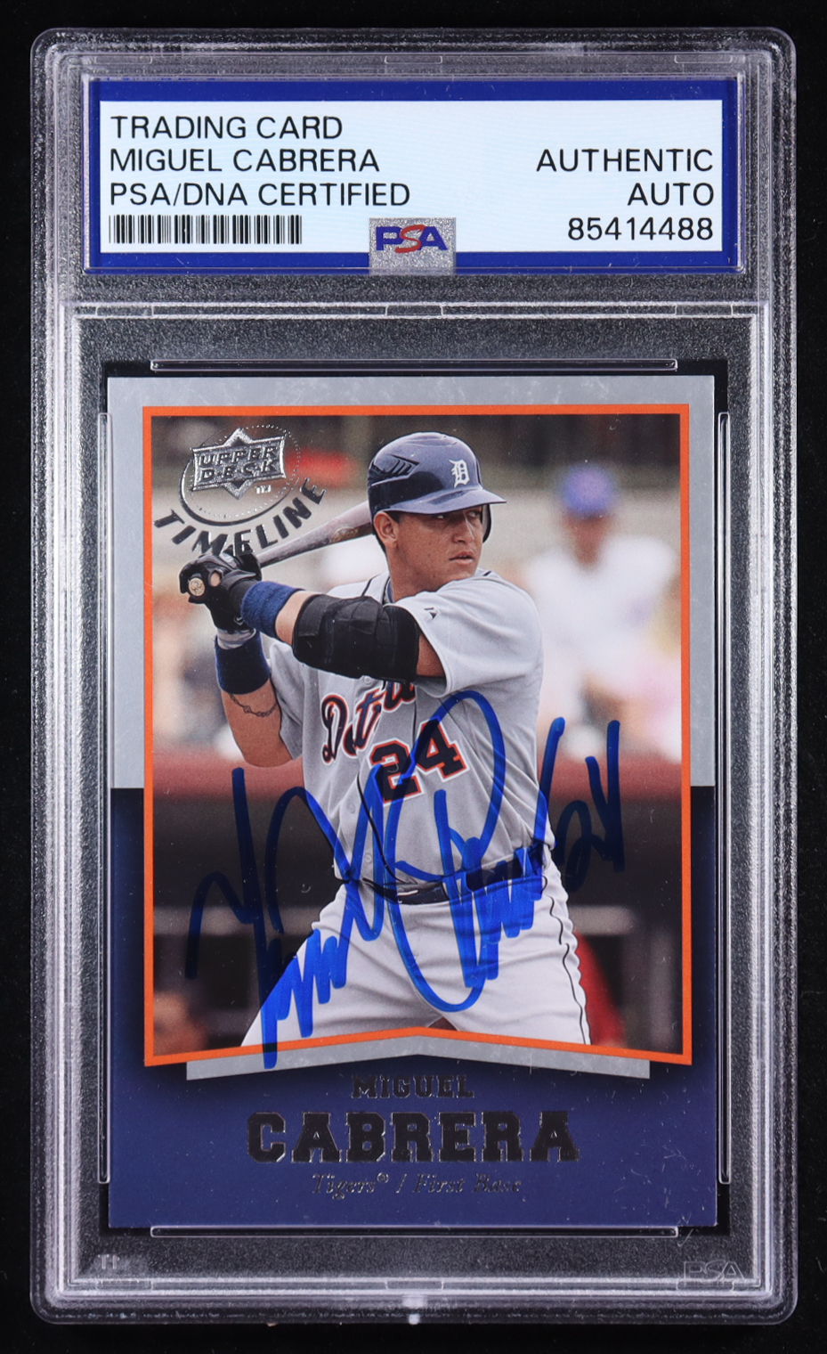 Miguel Cabrera Signed 2008 Upper Deck Timeline #40 (PSA) at PristineAuction.com Miguel Cabrera Signed 2008 Upper Deck Timeline #40 (PSA) at PristineAuction.com