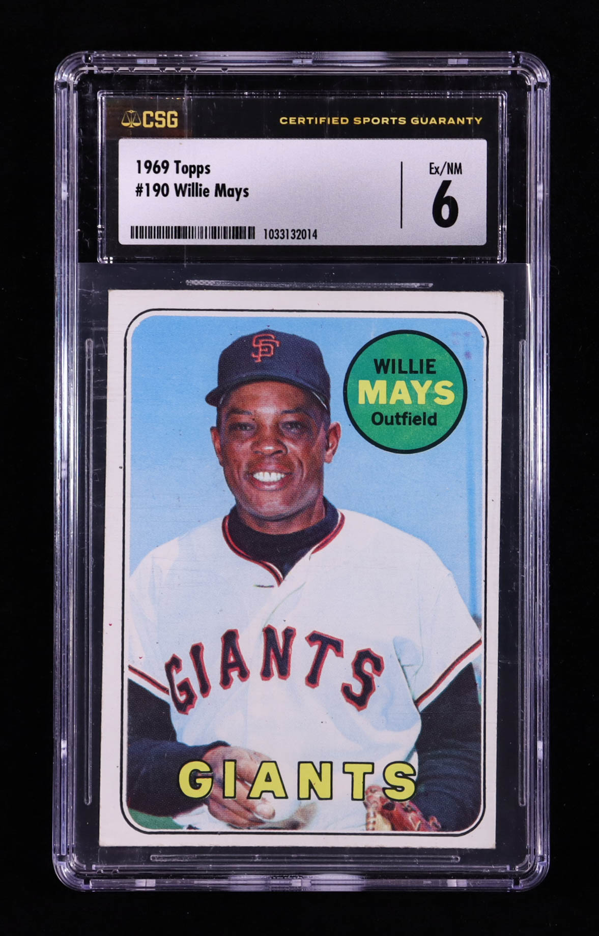 Willie Mays 1969 Topps #190 (CSG 6) at PristineAuction.com Willie Mays 1969 Topps #190 (CSG 6) at PristineAuction.com