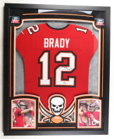 Tom Brady Signed Buccaneers Custom Framed Nike Jersey with LED Display & (2) Photos (Fanatics) at PristineAuction.com