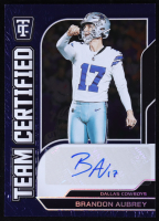 Brandon Aubrey 2024 Totally Certified Team Certified Signatures Mirror Blue #9 #24/50 at PristineAuction.com