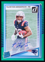 TreVeyon Henderson 2025 Donruss Rated Rookies Autographs Green #332 RC at PristineAuction.com