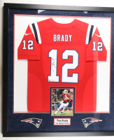Tom Brady Signed Buccaneers Custom Framed Nike Jersey Display & Photo (Fanatics & TriStar & Beckett & PSA) at PristineAuction.com