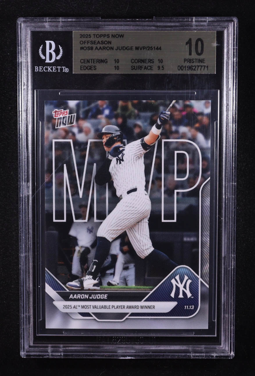 Aaron Judge 2025 Topps Now Offseason #OS8 (BGS 10) at PristineAuction.com Aaron Judge 2025 Topps Now Offseason #OS8 (BGS 10) at PristineAuction.com