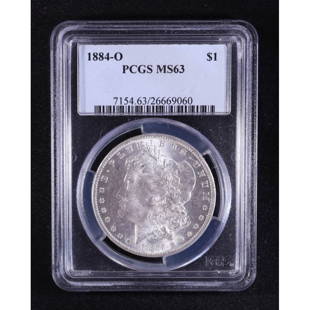 1884-O Morgan Silver $1 Dollar (PCGS MS63) at PristineAuction.com