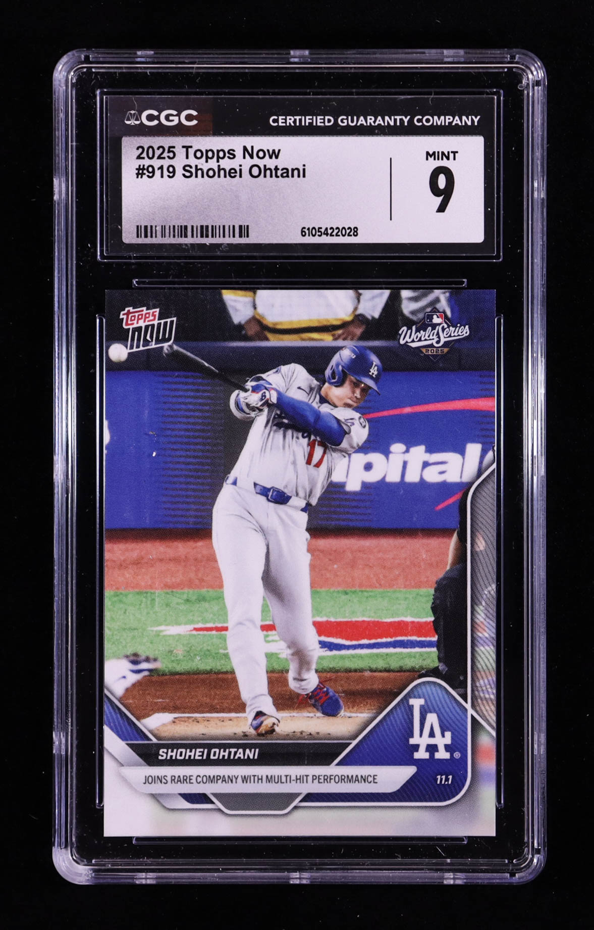 Shohei Ohtani 2025 Topps Now #919 (CGC 9) at PristineAuction.com Shohei Ohtani 2025 Topps Now #919 (CGC 9) at PristineAuction.com