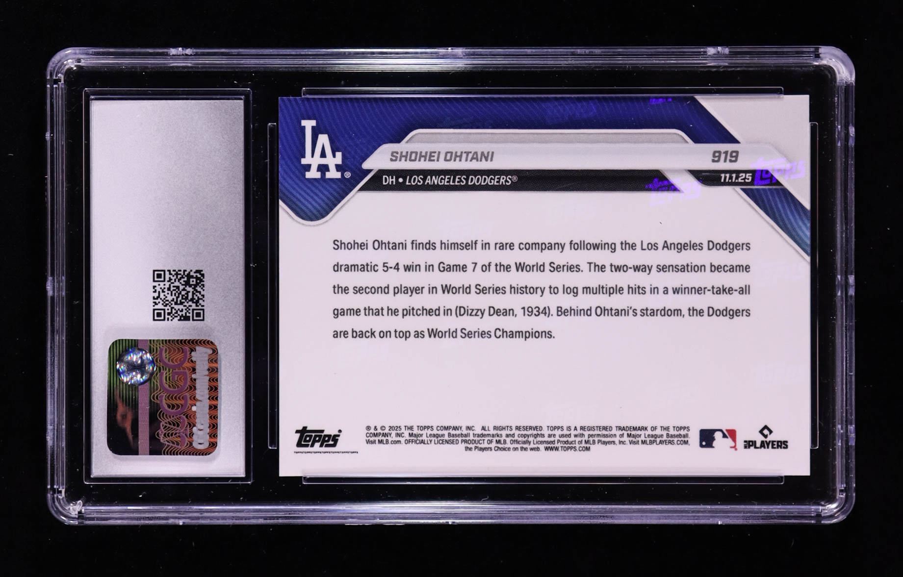 Shohei Ohtani 2025 Topps Now #919 (CGC 9) at PristineAuction.com Shohei Ohtani 2025 Topps Now #919 (CGC 9) at PristineAuction.com