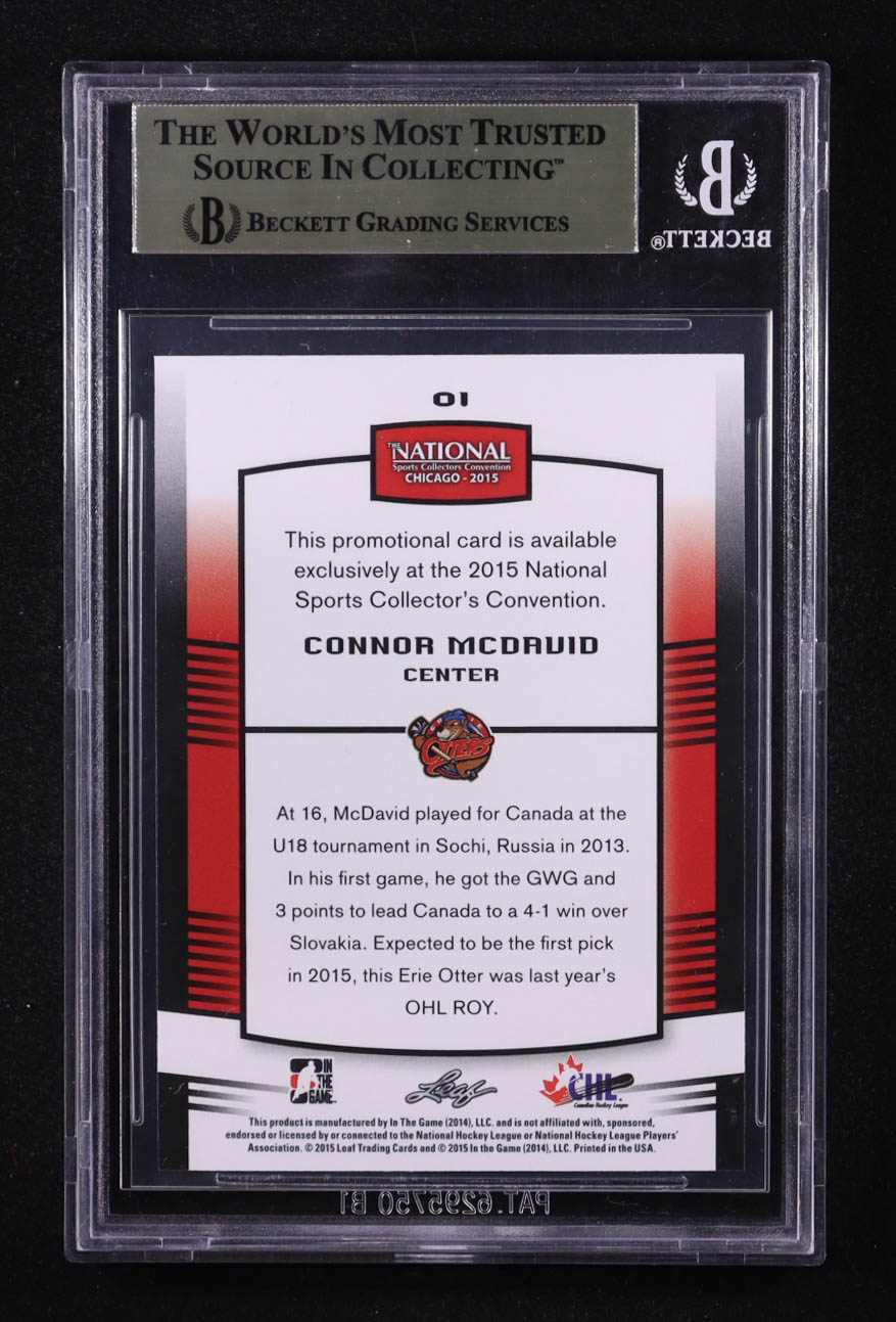 Connor McDavid 2015 Leaf National Convention VIP #1 RC (BGS 9.5) at PristineAuction.com Connor McDavid 2015 Leaf National Convention VIP #1 RC (BGS 9.5) at PristineAuction.com
