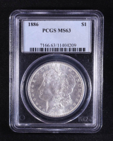 1886 Morgan Silver $1 Dollar (PCGS MS63) at PristineAuction.com