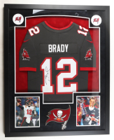 Tom Brady Signed Buccaneers Custom Framed Nike Jersey with LED Display & (2) Photos (Beckett) at PristineAuction.com