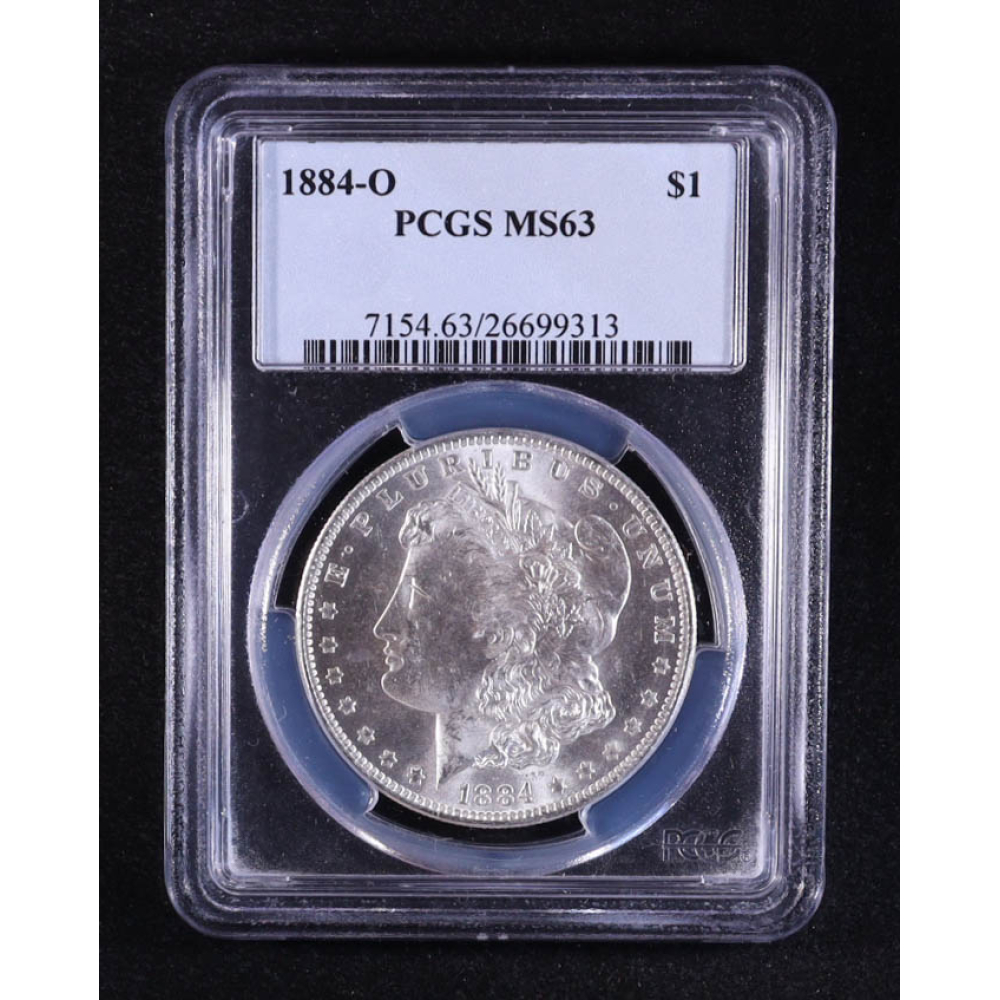 1884-O Morgan Silver $1 Dollar (PCGS MS63) at PristineAuction.com