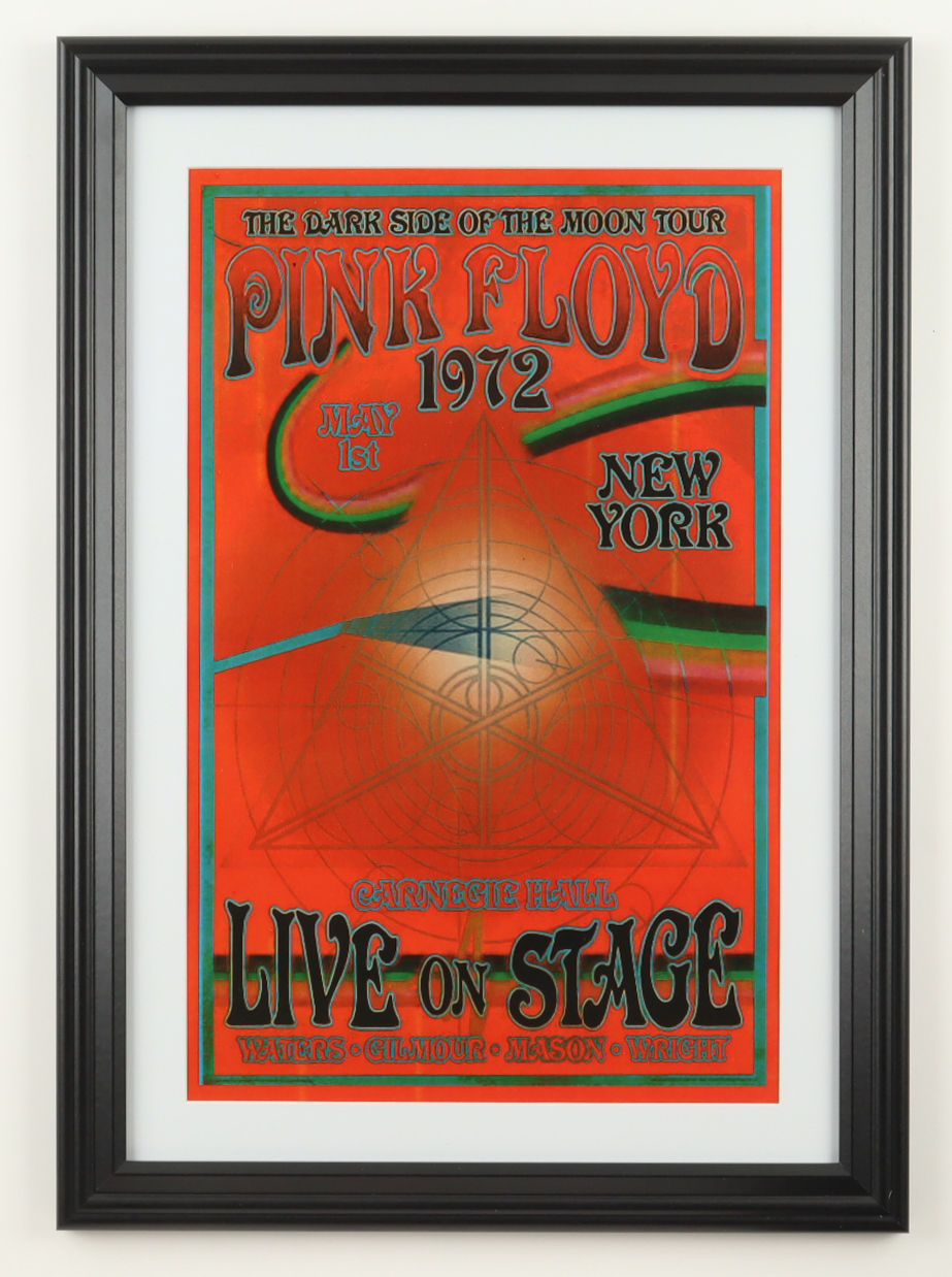 1972 "Pink Floyd: The Dark Side of the Moon Tour" Carnegie Hall Custom Framed Concert Poster at PristineAuction.com 1972 "Pink Floyd: The Dark Side of the Moon Tour" Carnegie Hall Custom Framed Concert Poster at PristineAuction.com
