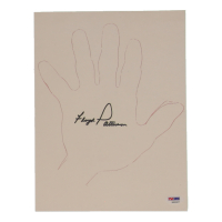 Floyd Patterson Signed Handprint 8x11 Sheet (PSA) at PristineAuction.com