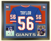 Lawrence Taylor Signed Custom Framed Jersey Display (Beckett) at PristineAuction.com