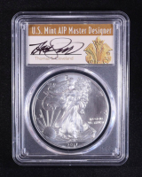 2017-(S) American Silver Eagle, Struck at San Francisco Thomas Cleveland Hand-Signed Signature Label (PCGS MS69) at PristineAuction.com