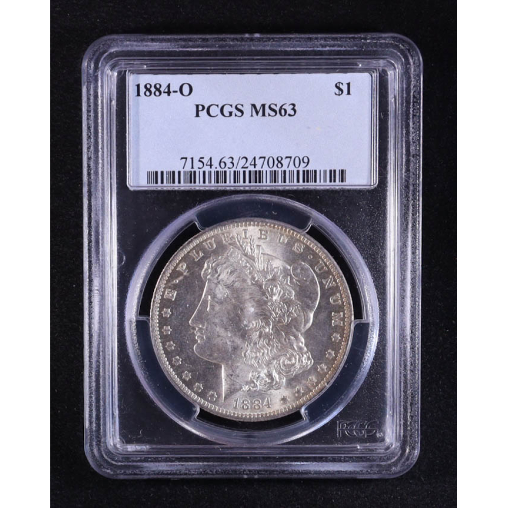 1884-O Morgan Silver $1 Dollar (PCGS MS63) at PristineAuction.com