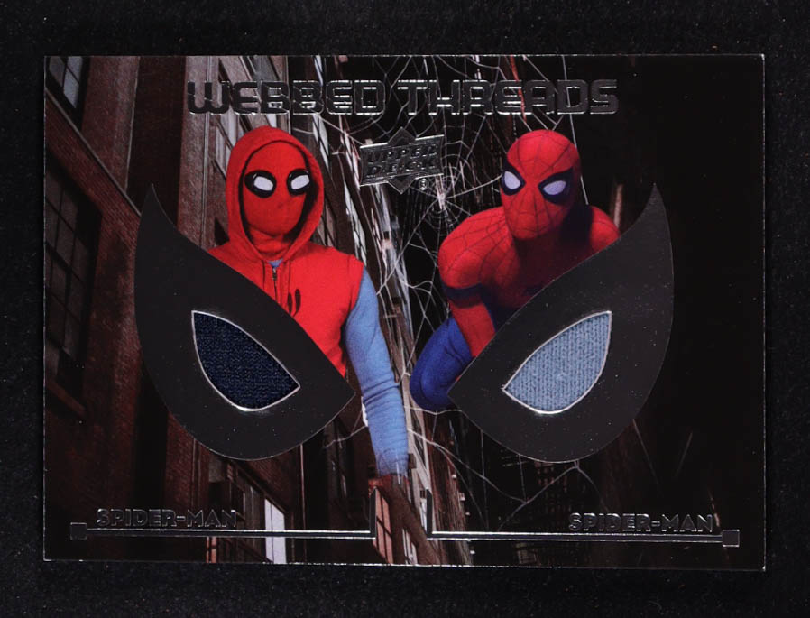 Spider-Man 2017 Upper Deck Spider-Man Homecoming Webbed Threads Dual Memorabilia #WTD10 at PristineAuction.com Spider-Man 2017 Upper Deck Spider-Man Homecoming Webbed Threads Dual Memorabilia #WTD10 at PristineAuction.com