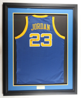 Michael Jordan Signed  Custom Framed Jersey (UDA) at PristineAuction.com