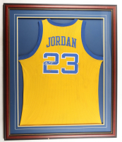 Michael Jordan Signed  Custom Framed Jersey (UDA) at PristineAuction.com