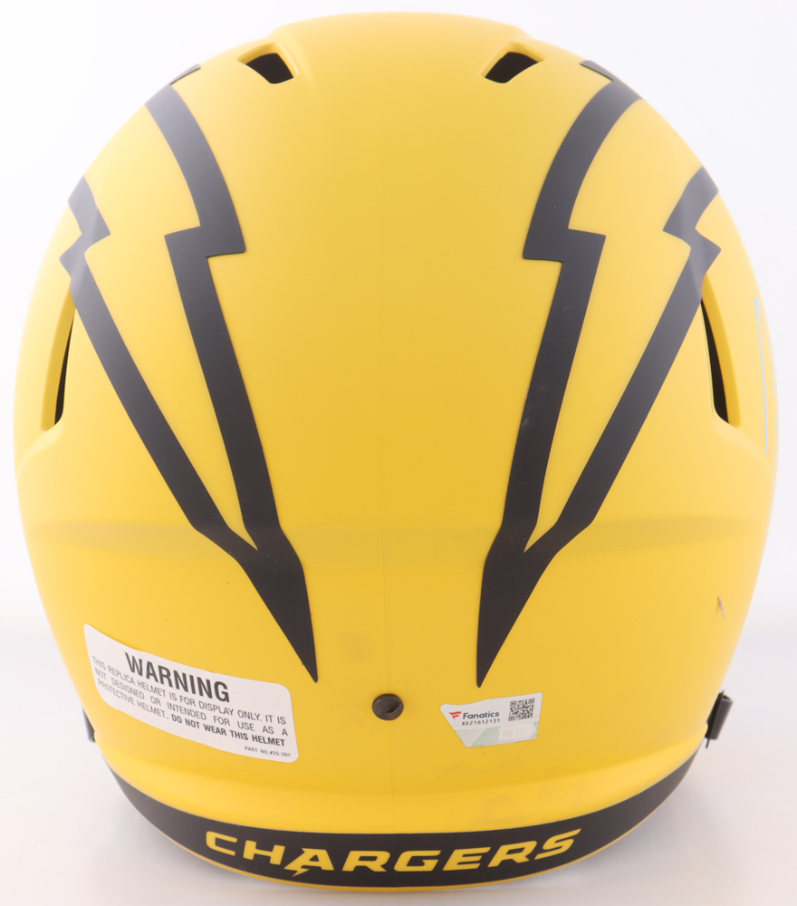 Justin Herbert Signed Chargers Full-Size Rave Alternate Speed Helmet (Fanatics) at PristineAuction.com Justin Herbert Signed Chargers Full-Size Rave Alternate Speed Helmet (Fanatics) at PristineAuction.com