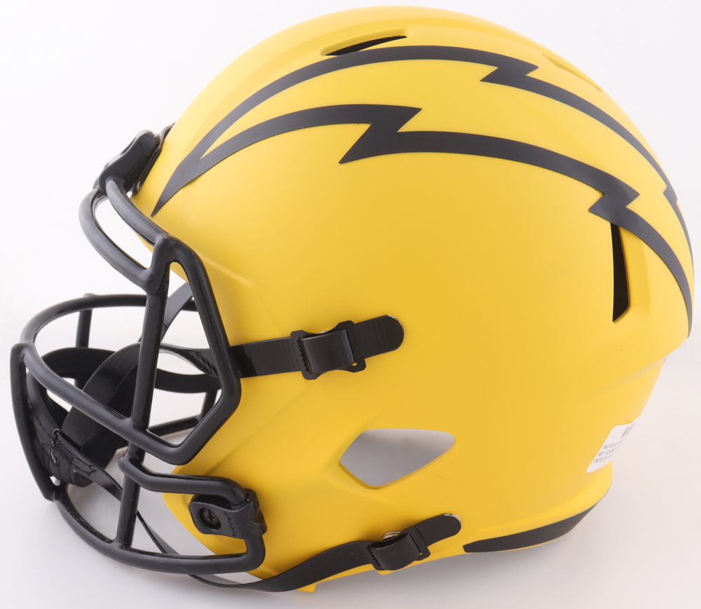 Justin Herbert Signed Chargers Full-Size Rave Alternate Speed Helmet (Fanatics) at PristineAuction.com Justin Herbert Signed Chargers Full-Size Rave Alternate Speed Helmet (Fanatics) at PristineAuction.com