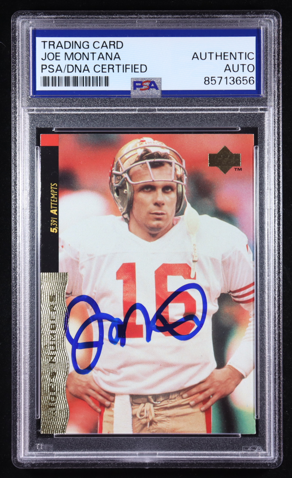 Joe Montana Signed 1995 Upper Deck Joe Montana Box Set #37 (PSA) at PristineAuction.com Joe Montana Signed 1995 Upper Deck Joe Montana Box Set #37 (PSA) at PristineAuction.com