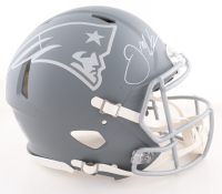 Julian Edelman Signed Patriots Full-Size Authentic On-Field Slate Alternate Speed Helmet (JSA) at PristineAuction.com