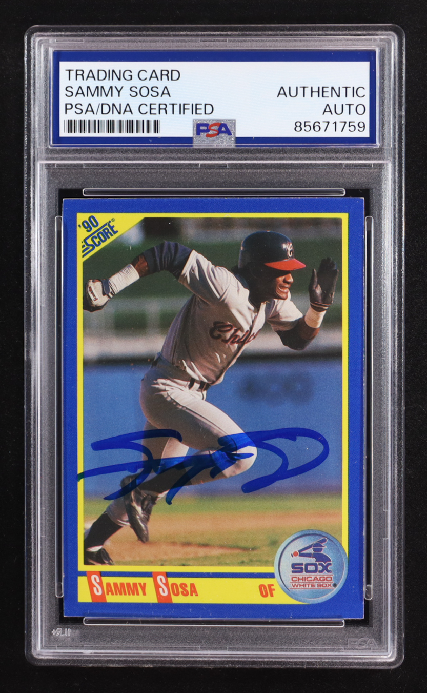 Sammy Sosa Signed 1990 Score #558 RC (PSA) at PristineAuction.com Sammy Sosa Signed 1990 Score #558 RC (PSA) at PristineAuction.com