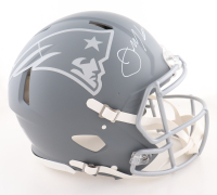 Julian Edelman Signed Patriots Full-Size Authentic On-Field Slate Alternate Speed Helmet (JSA) at PristineAuction.com