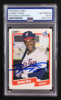 Sammy Sosa Signed 1990 Fleer #548 RC (PSA) at PristineAuction.com