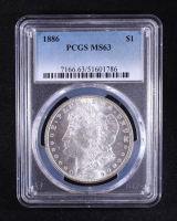 1886 Morgan Silver $1 Dollar (PCGS MS63) at PristineAuction.com