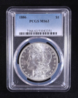 1886 Morgan Silver $1 Dollar (PCGS MS63) at PristineAuction.com