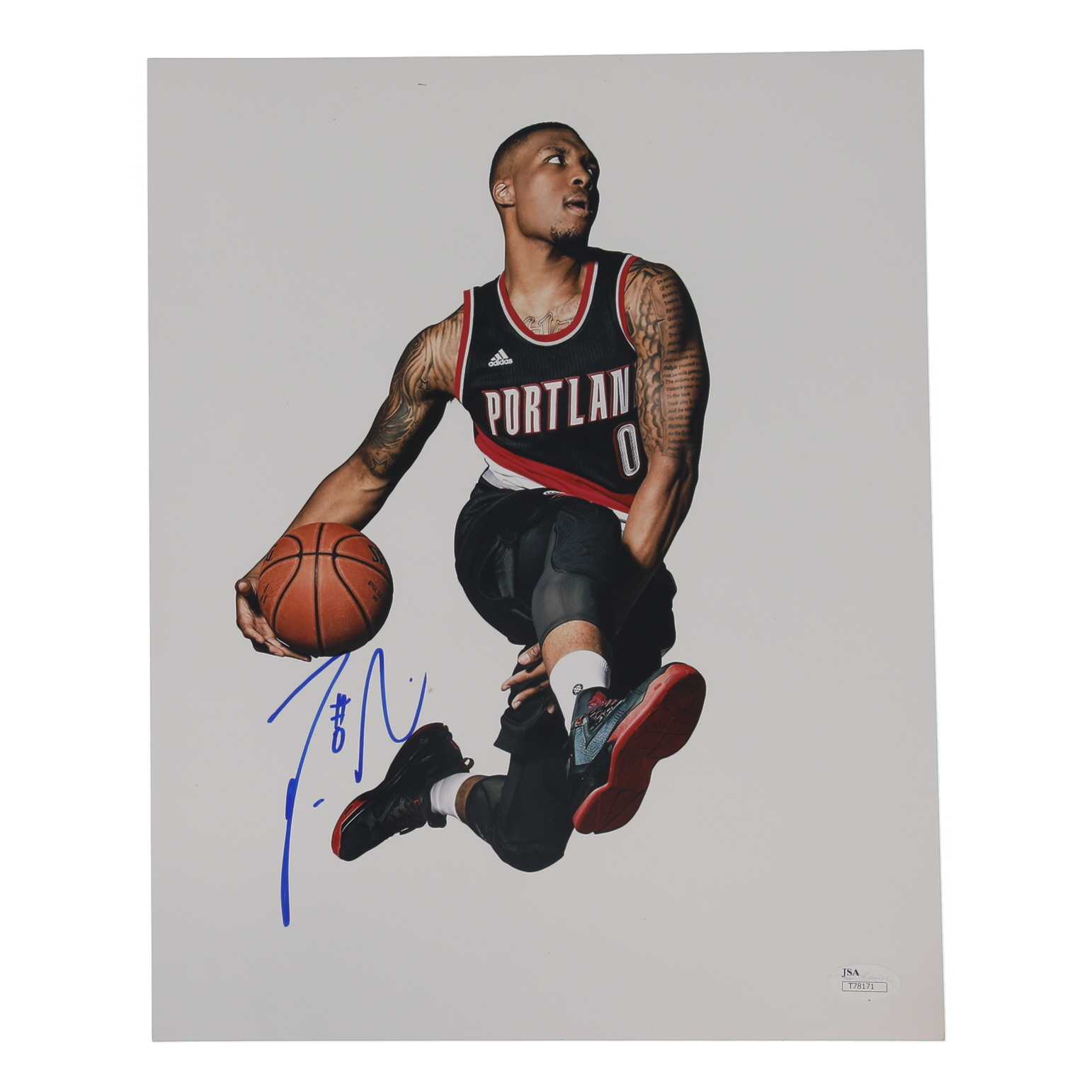 Damian Lillard Signed Trail Blazers 11x14 Photo (JSA) at PristineAuction.com Damian Lillard Signed Trail Blazers 11x14 Photo (JSA) at PristineAuction.com