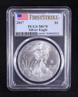 2017 American Silver $1 Dollar Eagle, First Strike (PCGS MS70) at PristineAuction.com