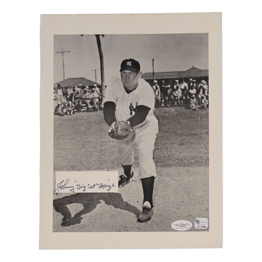 Johnny "Big Cat" Mize Signed Yankees 8.5x11 Photo (JSA) at PristineAuction.com Johnny "Big Cat" Mize Signed Yankees 8.5x11 Photo (JSA) at PristineAuction.com